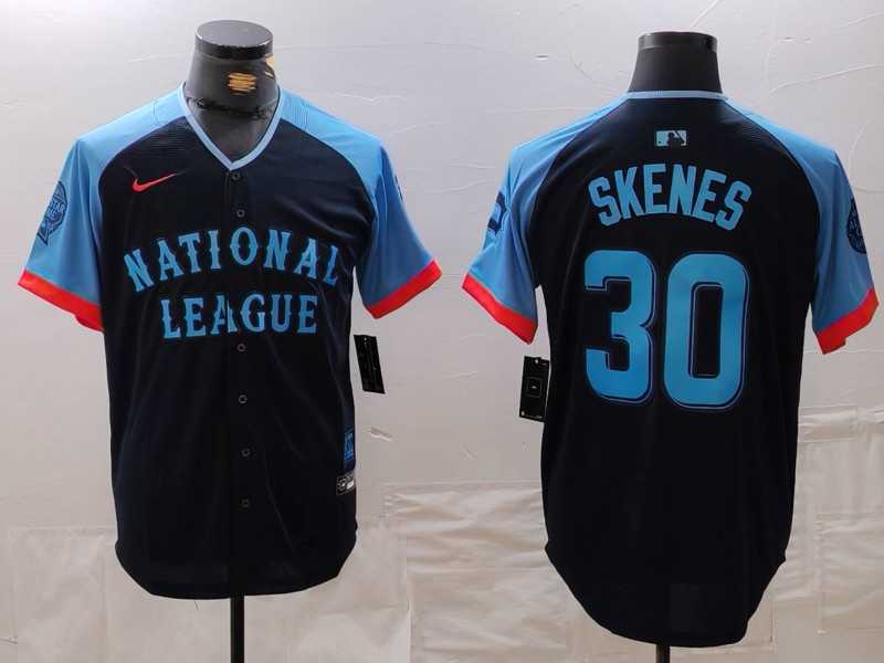 Men%27s Pittsburgh Pirates #30 Paul Skenes Navy 2024 All Star Limited Stitched Jersey
